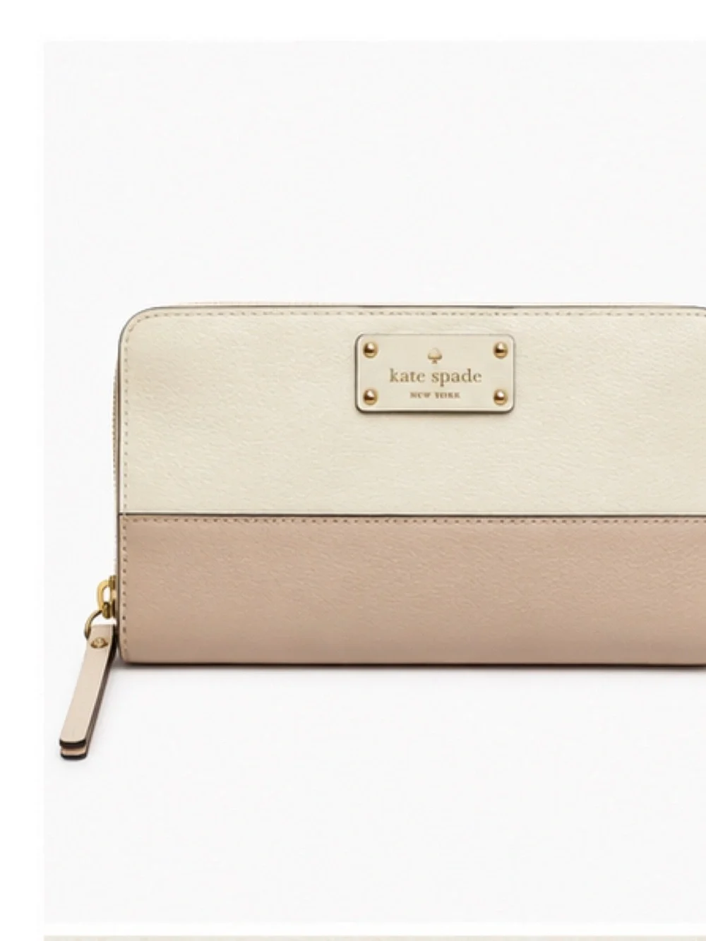 Kate Spade Neda Grove Street Zip Around Wallet Cream Blush